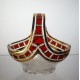 Panier en cristal 20cm. Collection L'Or Rouge.