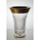 Vase en cristal 25cm. Le Cristal et l'Or.