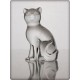 Figurine chat en cristal. Taille : 7cm.