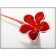 Fleur en cristal rouge