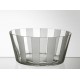 Coupe en verre 23cm. Collection Rayure Grise.