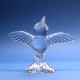 Figurine martin-p&ecirc;cheur en cristal. Taille : 8cm.
