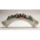 Long Christmas candle holder - red